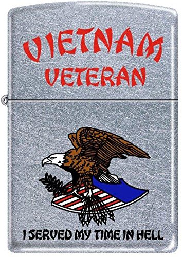 Vietnam Veteran ~ I Served My Time ~ Chrome Zippo Lighter