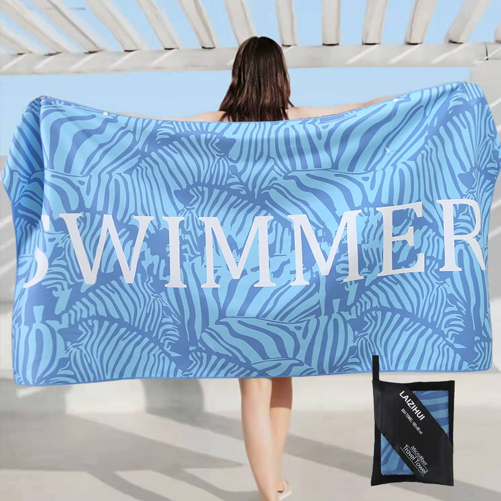 Telo Da Spiaggia In Microfibra 160x80 Cm - Leggero, Anti-Sabbia, Con Borsa, Per Sport E Viaggi - Foto 13