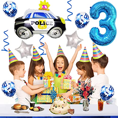 Weenkeey 3 anni auto della polizia palloncini