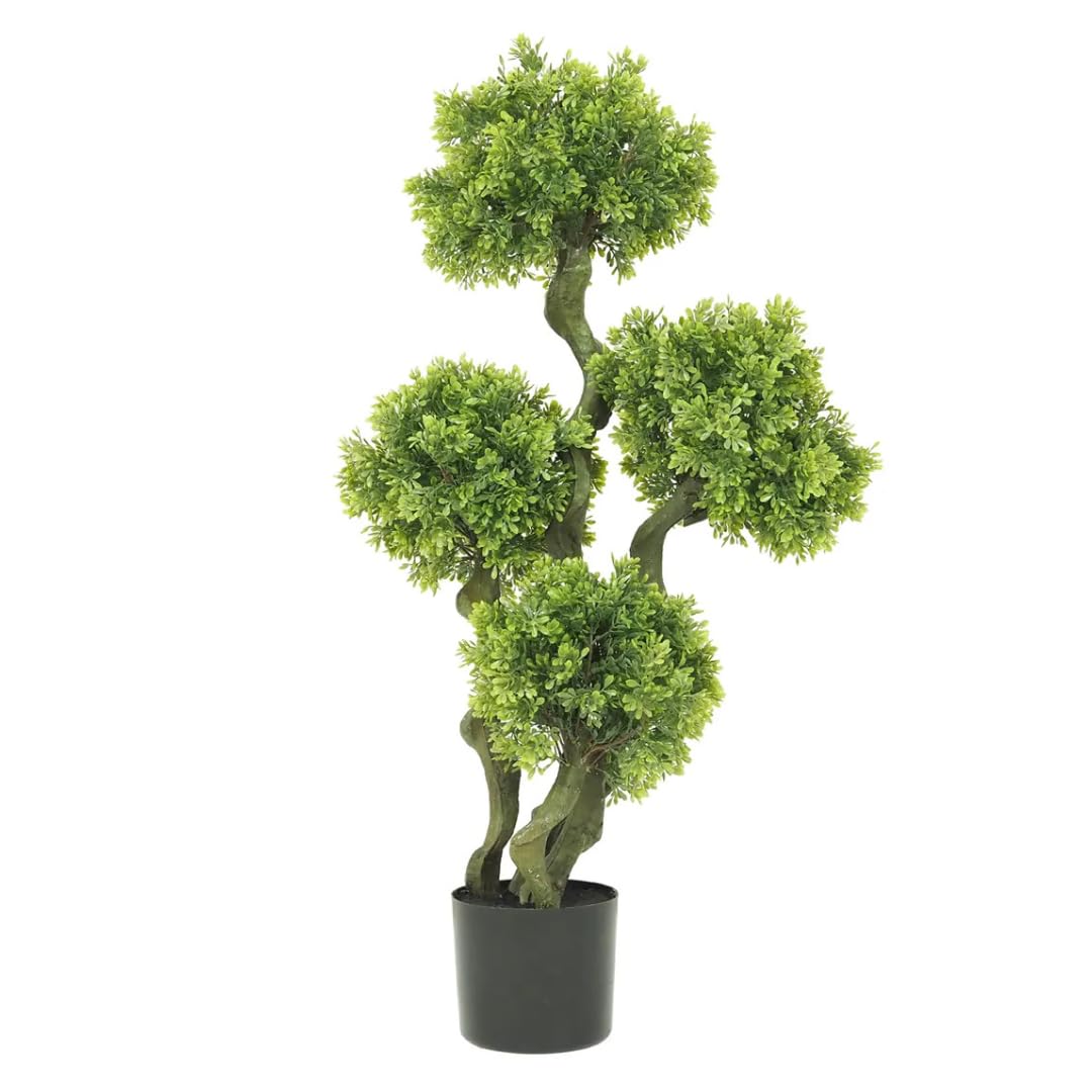 Ligne Déco – Bonsaï Artificiel 100cm | Pot Plastique Noir Intérieur Imitation Terre
