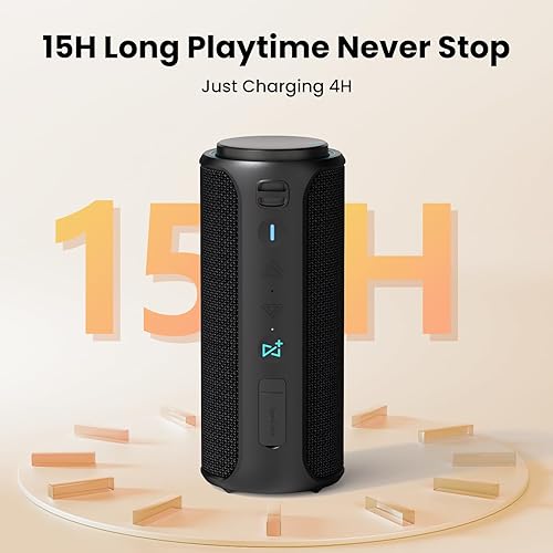 Miniatura 4 de Raymate Altavoz Bluetooth, IPX7 impermeable, estéreo de 30 W con graves profundos, diente azul inalámbrico 5.3, emparejamiento TWS de rango de 100