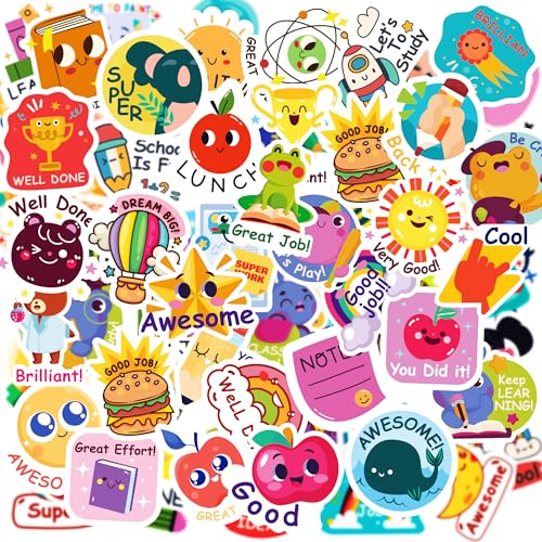 OHOME Back to School Supplies | 480 PCS Vinyl Teacher Reward Moti...