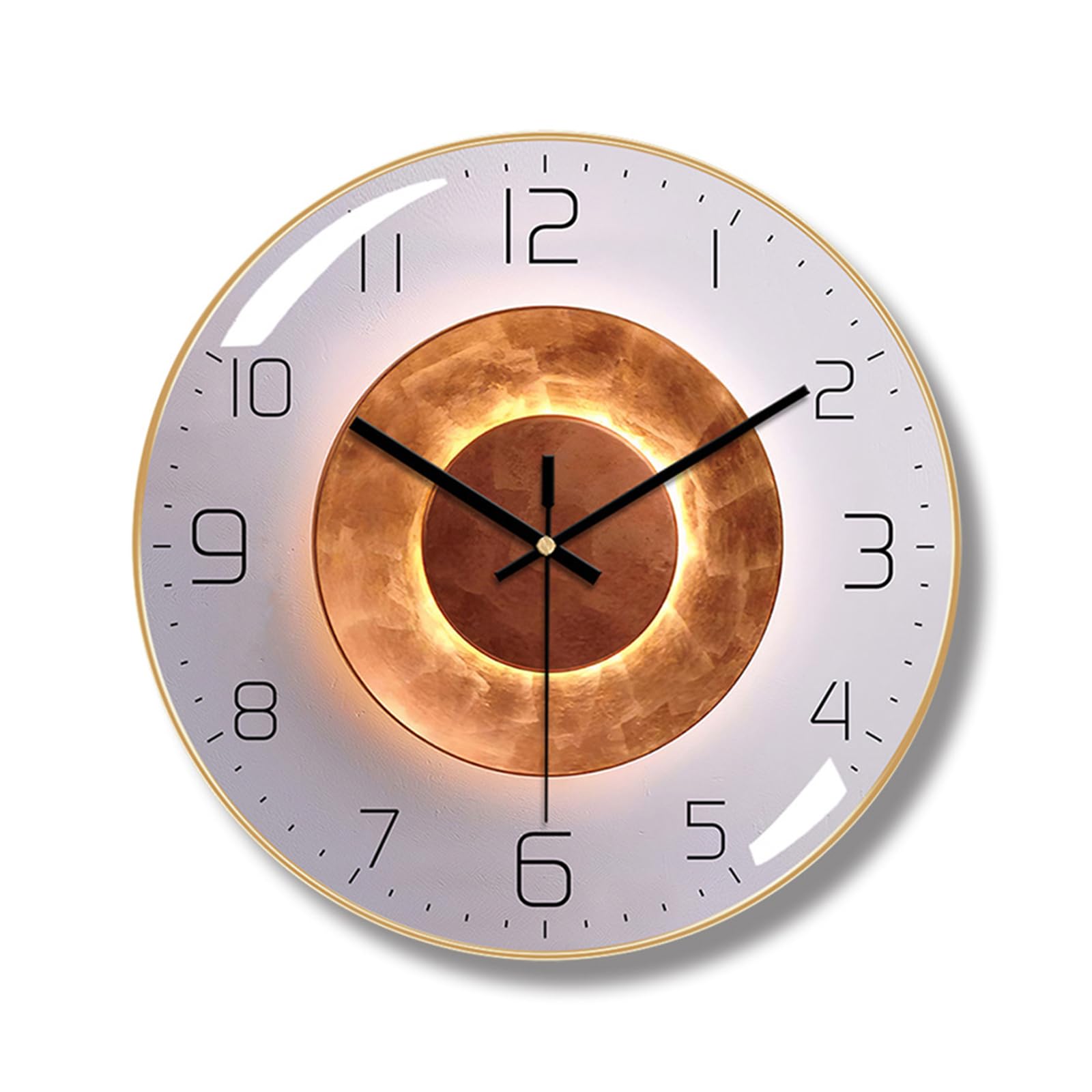 Ergocar Art Deco Wandklok met Licht en Schaduw - Stille Moderne