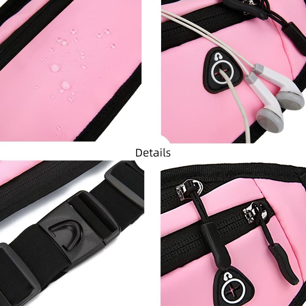 Riñonera para mujeres y hombres, ligera, de viaje, para dinero, cartera de viaje, impermeable, soporte para teléfono, Amarillo
