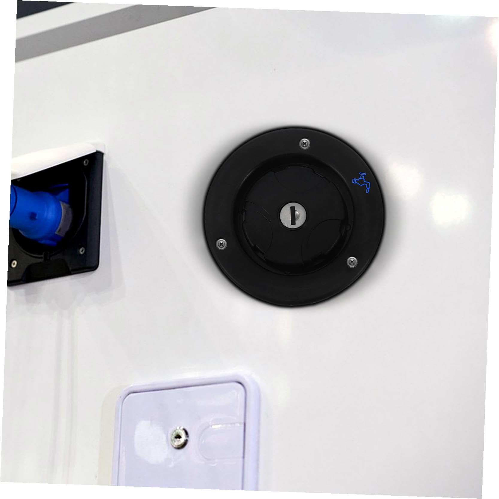 Tapa De Llenado De Agua Para Rv Diseño Abs Resistente, Entrada De Agua Dulce Para Remolques De Camping, Reemplazo Práctico Para Autocaravanas y Caravanas