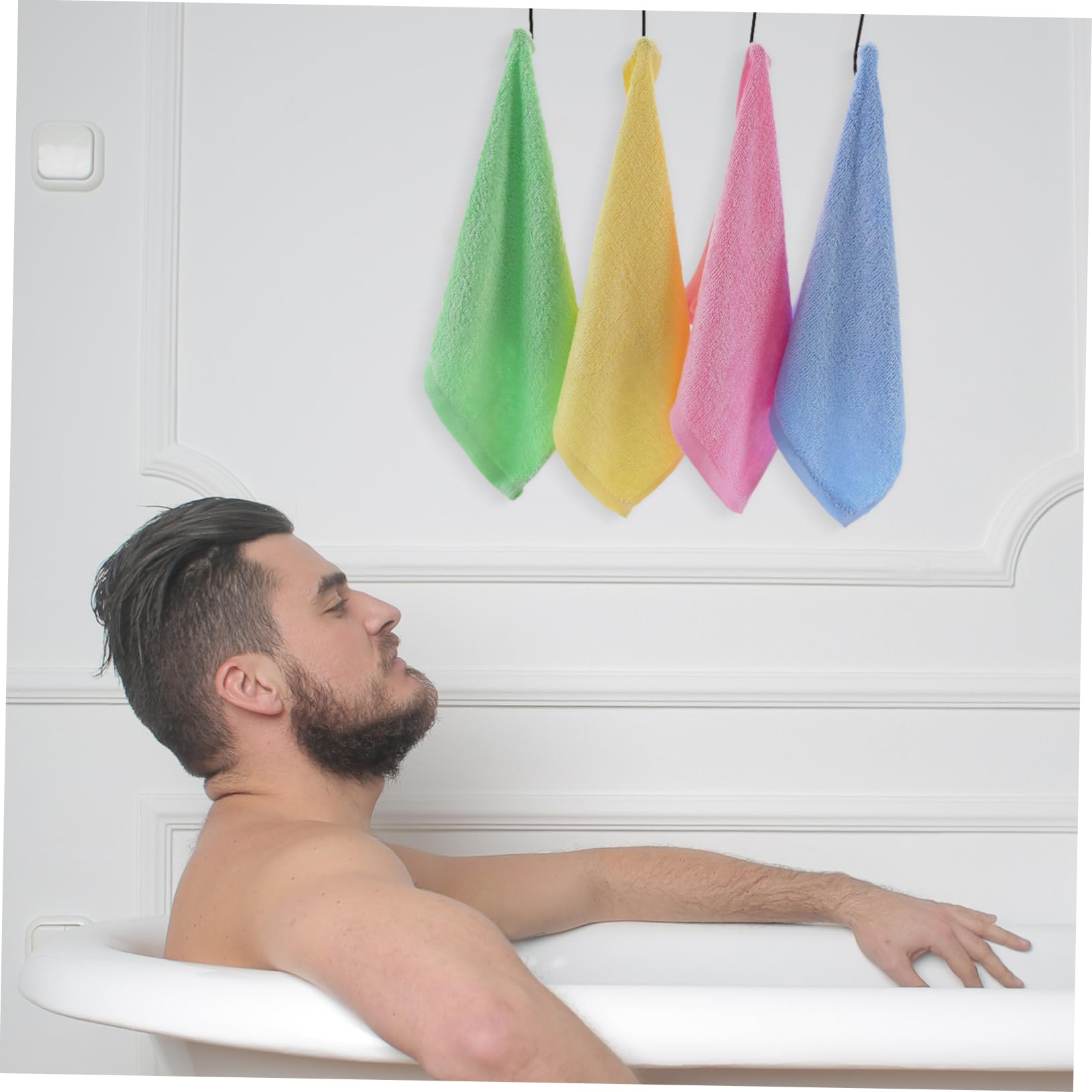 FRCOLOR 12piezas Toallas De Limpieza De Microfibra Cuadradas Cocina Paño Multiusos para Limpiar Manos y Superficies