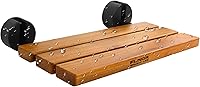 Vista 9 de Banco de ducha plegable de teca de 20 pulgadas montado en la pared, asiento de ducha plegable para espacio de ducha, asiento plegable de madera