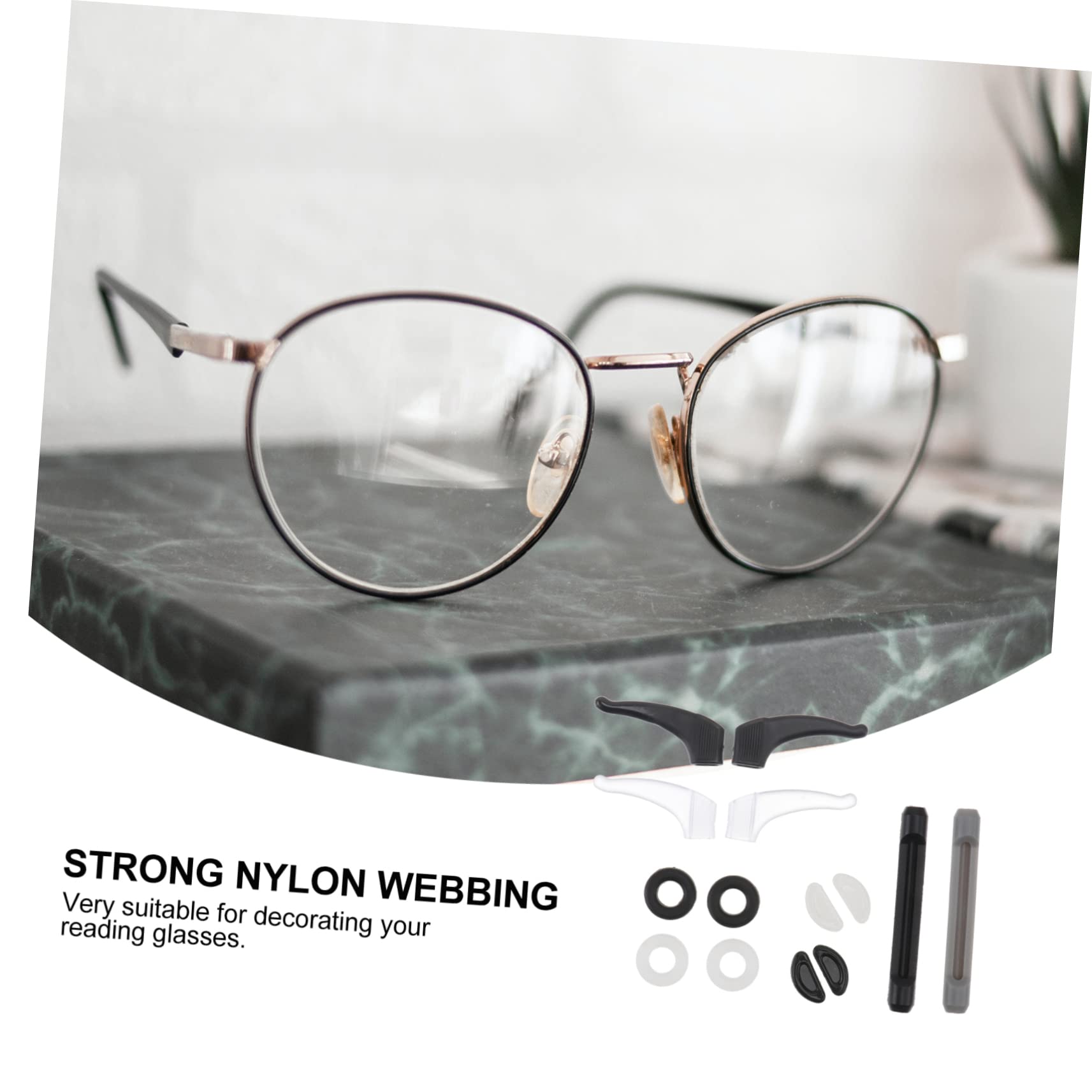 Healeved 1 Set Glasses Anti-Slip Cover Eyewear Glasses Leg Covers Glasses Retainers Anti Slip Glasses Hook Eyeglass Nose Pad Spectacle Leg Sleeve Eyeglass Grips Eyeglass Ear Hook