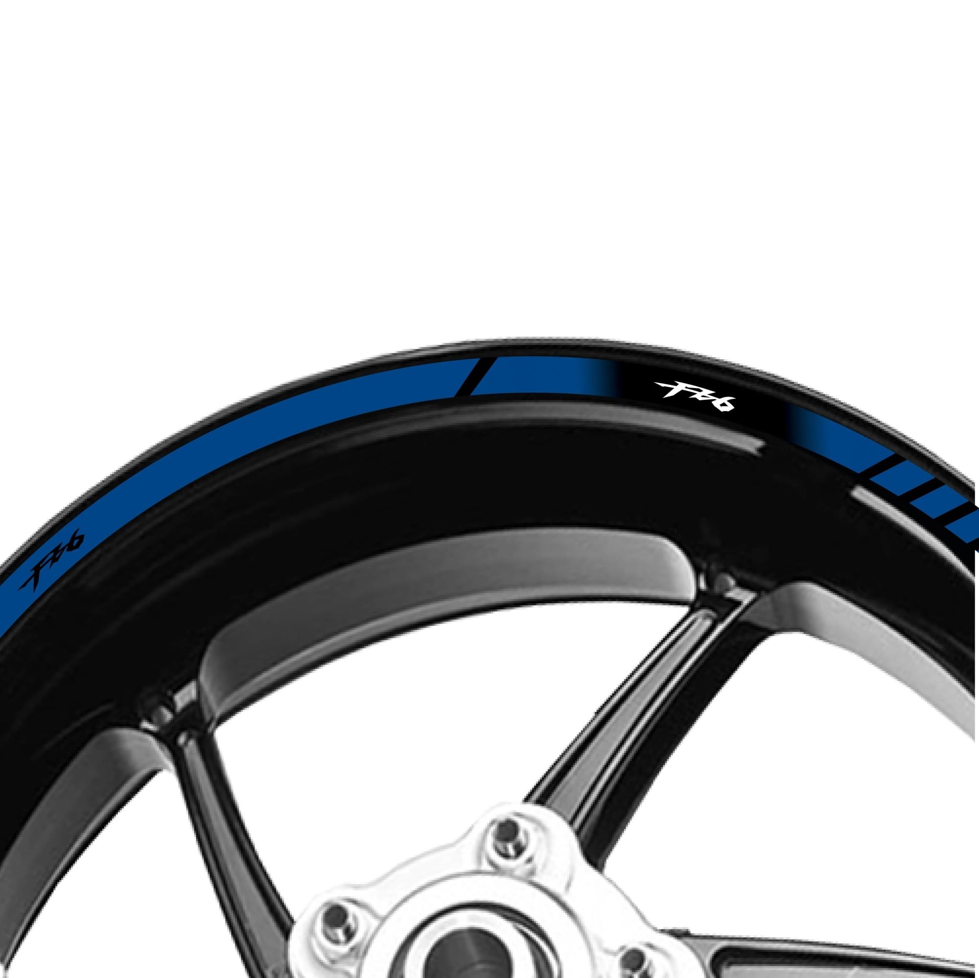 Motorradzubehör Reflektierender Radnabenaufkleber, Wasserdichter Streifenaufkleber Für Yamaha FZ6 Fz6 Fz 6(Style 3)