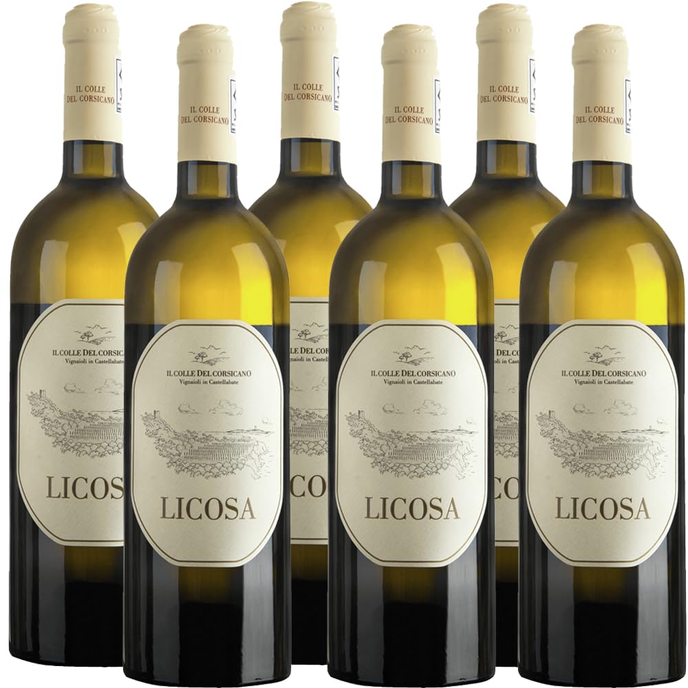 Vino Bianco Cilento Fiano Doc | Licosa | Il Colle del Corsicano | 6 Bottiglie 75Cl | Santa Maria di Castellabate | Campania