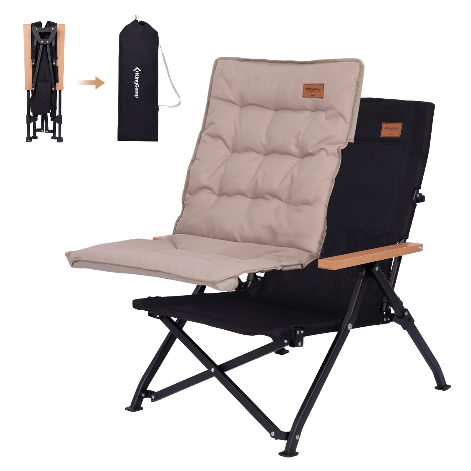 Amazon.co.jp: KingCamp リクライニング アウトドア ローチェア