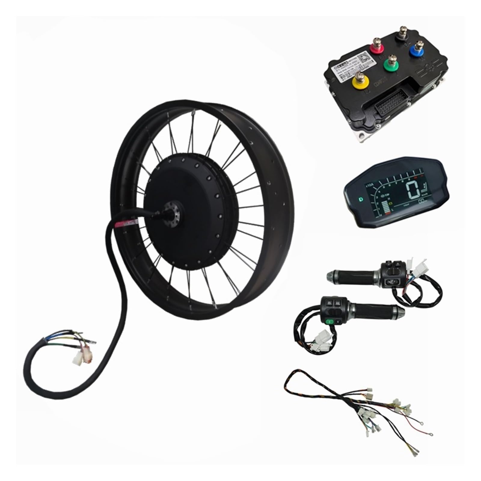 Kit Bici Elettrica Fat V3 72v 8000W Con Motore Da Neve Elettrico Dropout 150mm E Display DKD Controller ND72850(26x4.0 5T 2)