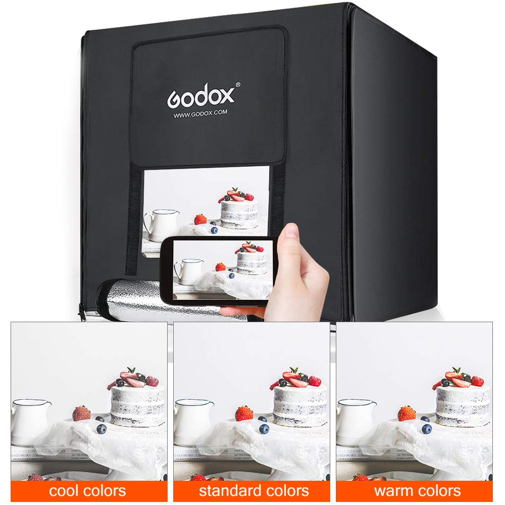 GODOX LSD80 Mini LED Studio fotografico Shooting Tent Softbox 80x80x80cm con 2pcs LED Light Board CRI 96+ per fotografia macro e prodotti
