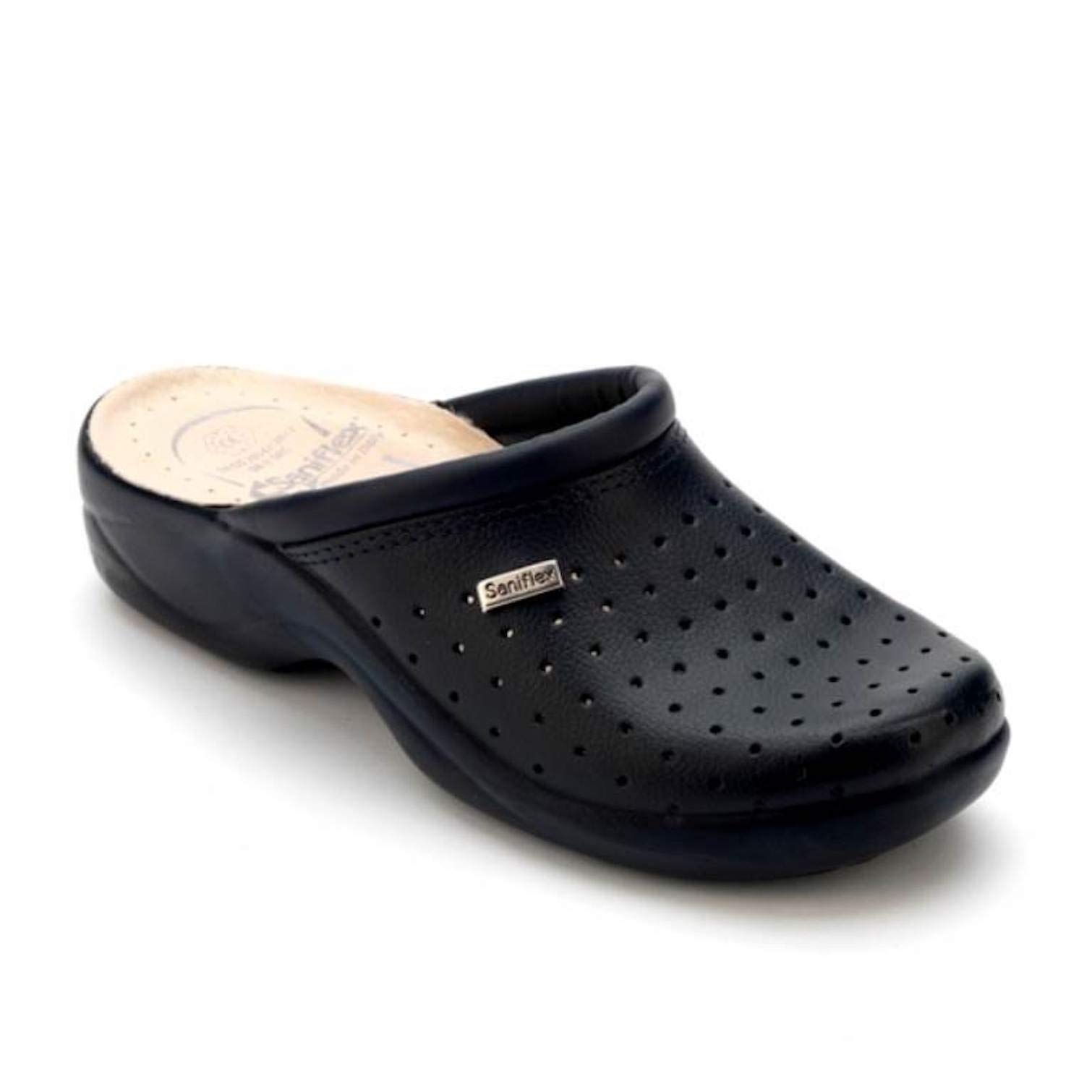 641-10 Certificato Medico Zoccoli Sabot Pantofole Scarpe di Pelle, Donna