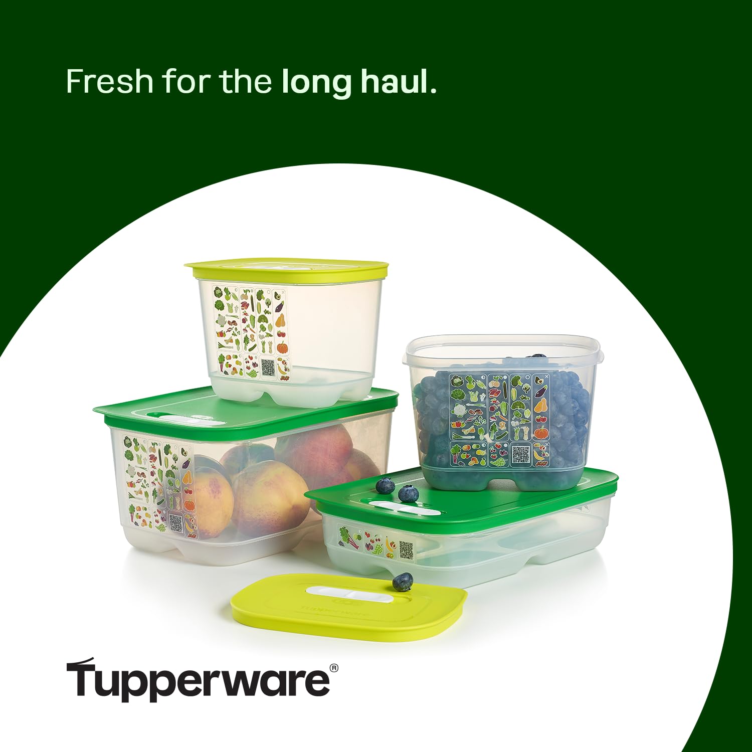 Tupperware Fridgesmart - Set di 4 contenitori per alimenti, lavabili in lavastoviglie e senza BPA, (4 contenitori + 4 coperchi)