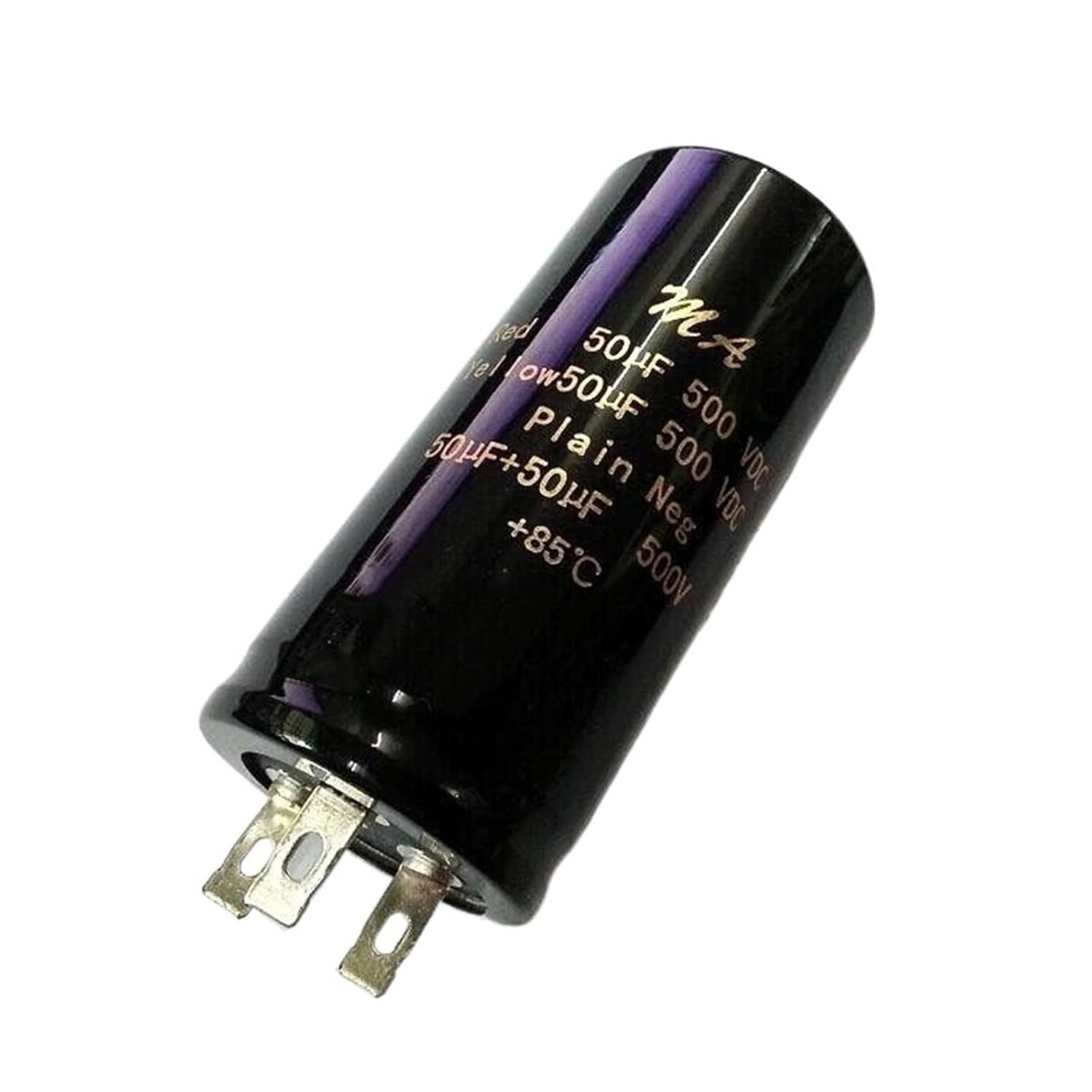 2pcs 500V high Voltage Electrolyte Aluminum Capacitor 50UF +50UF Guitar