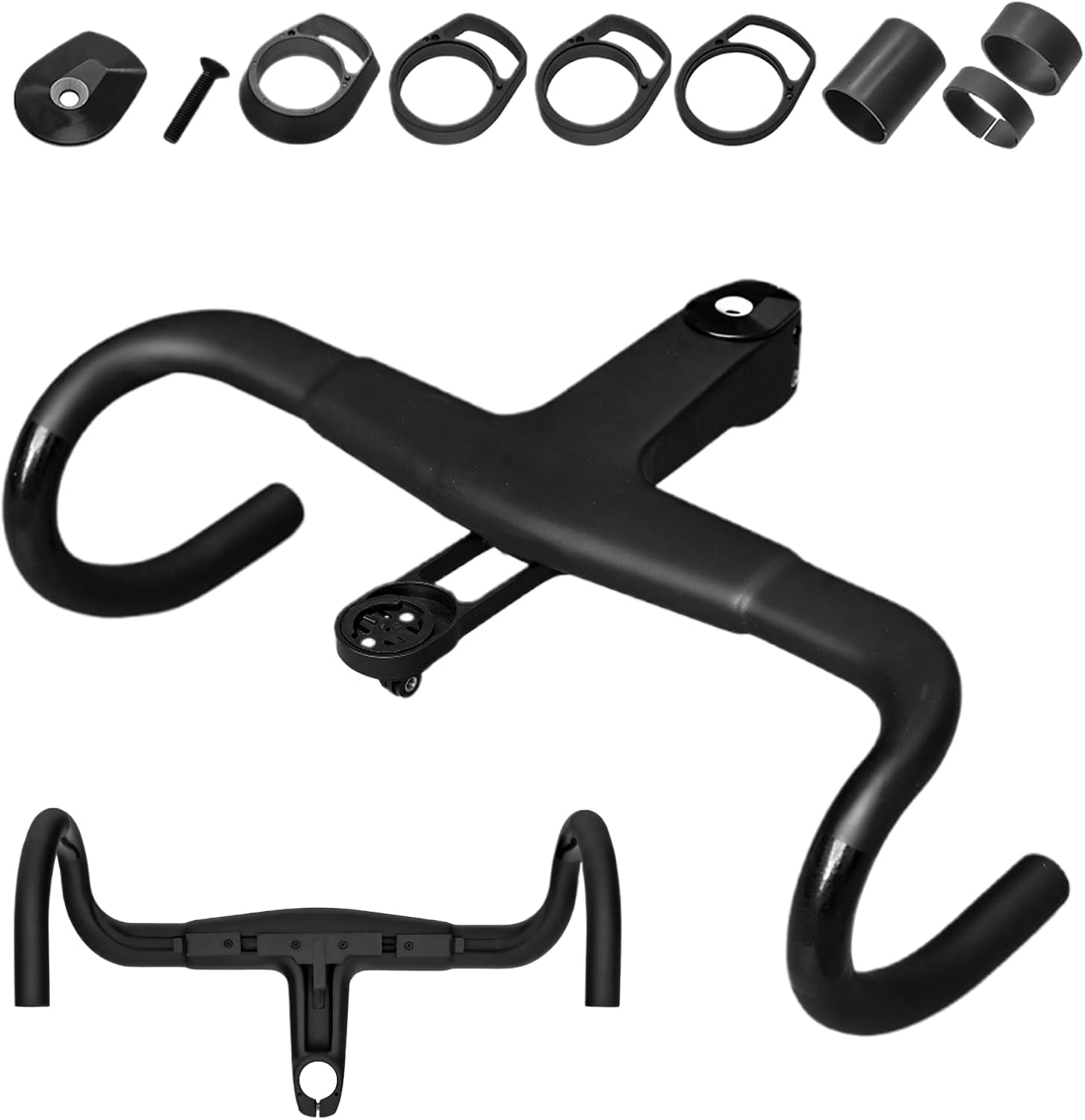 カーボンファイバー インテグレーテッド ハンドルバー - ロードバイク