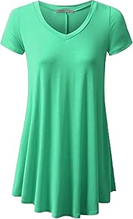 Vestido de cuello en V, talla XL, color verde
