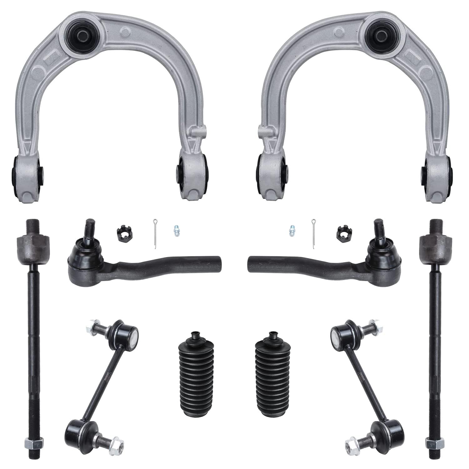 Detroit Axle - 10PC Front Upper Control Arms w/Ball Joint, Sway Bars