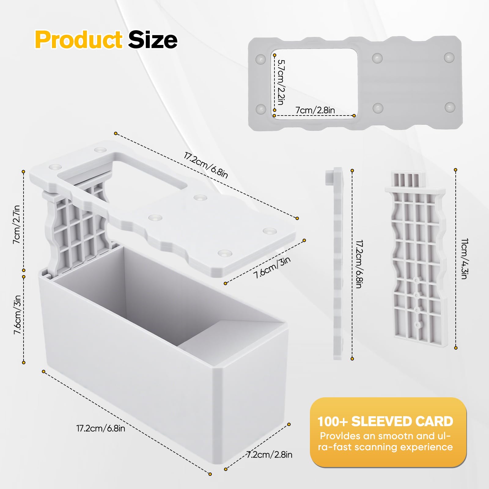 Scanner de cartes, support pour cartes à collectionner MTG/TCG - Support de téléphone portable ABS pour numériser et comparer les prix, hauteur réglable et compatible avec ManaBox et toutes les