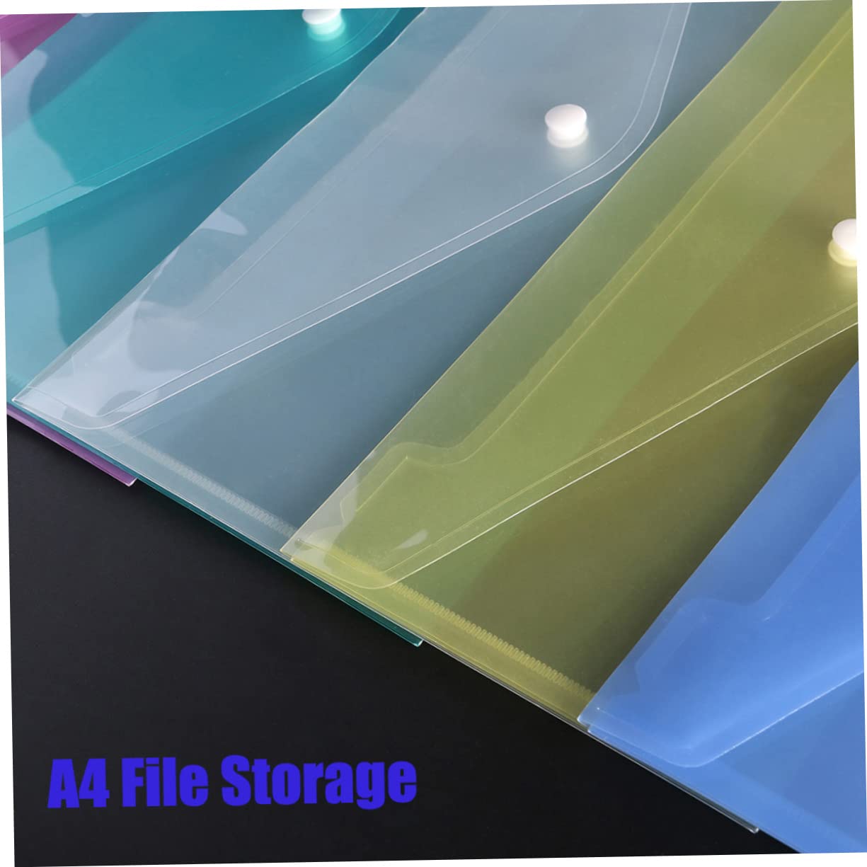 SHINEOFI 30 Pezzi Cartelle Portadocumenti Da Ufficio Bianche in Pp Organizer Per Documenti Con Bottone A Pressione in Plastica