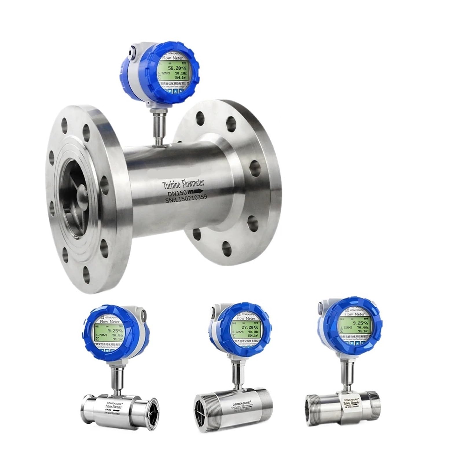 KSZHZYMGX Oil Flow Meter Measurement Turbine Flowmeter Digital(DN80)