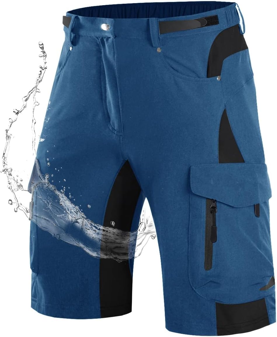 Wespornow Korte broek heren, cargo shorts met 6 zakken, werkbroek mannen, korte bermuda, wandelbroek, fietsbroek, chino, stretch, zomer, wandelshorts, MTB- broek(Groen,L