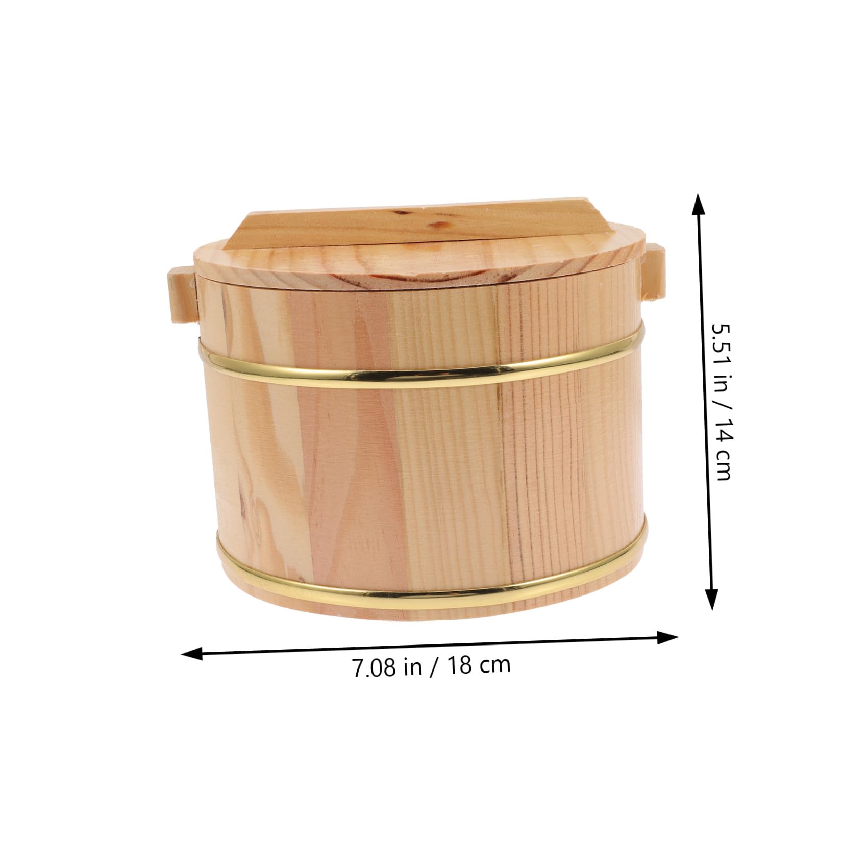 Contenitore Lucidata in Coperchio Manico Riso Legno o per con Stili multipli Superficie Anti-caldo Stili multipli Sushi Ristorante o Festa