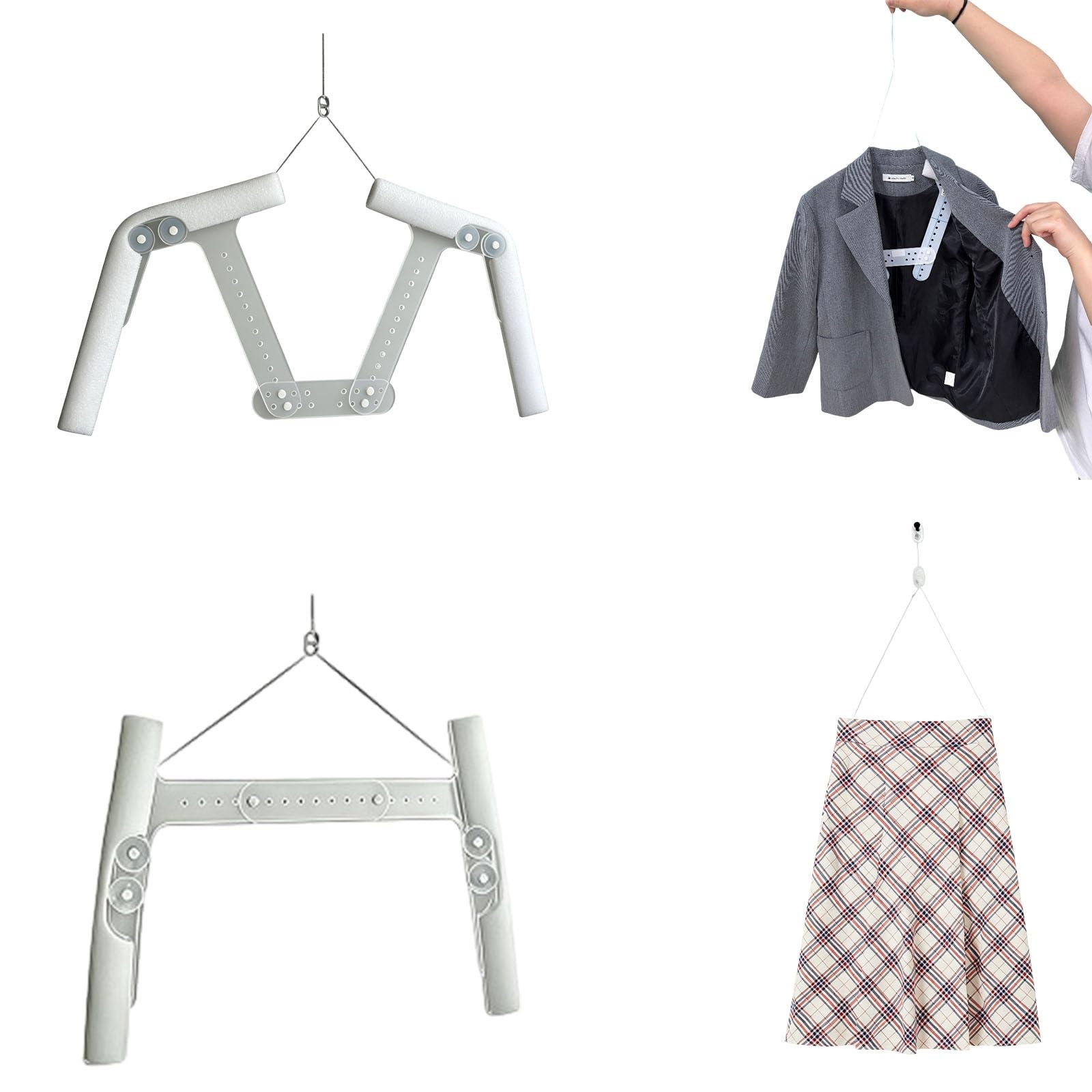 sunbiaouk Dress Form, Mannequin Torso Detachable Non-Slip Clothes Rack, Portable Dressmaker Mode with Adjustable Arms for Photography Show