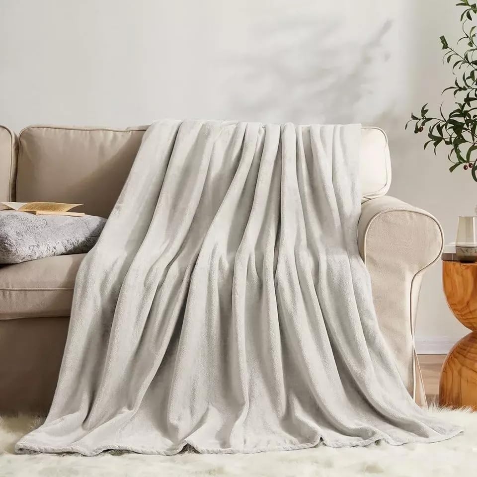 Stylish Home London Fluffy Fleece Blanket Faux Fur Bed Throw Super Soft Warm Large Blanket for Bed Sofa Car (Mink, King (U.K. Standard))