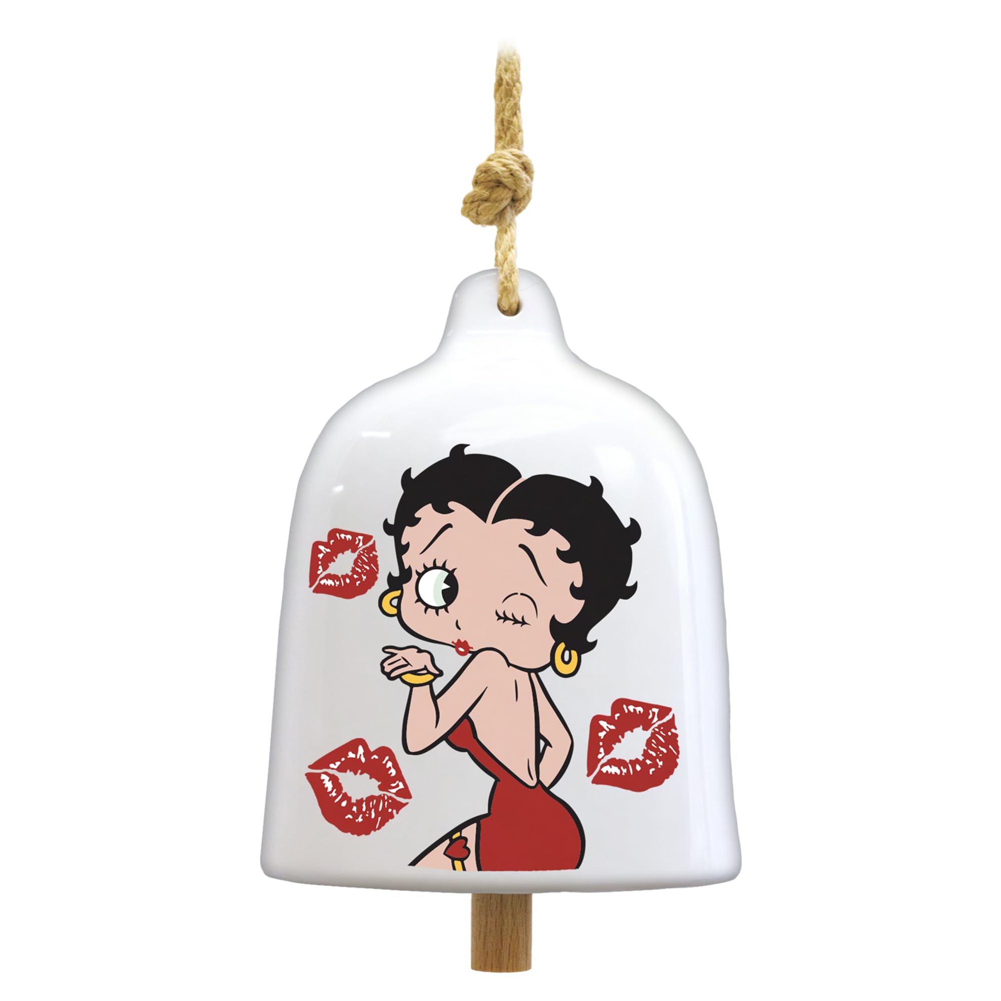 Spoontiques Betty Boop Garden Bell - Decorative Ceramic Bell For Yard And Garden Decoration, Indoor And Outdoor Décor