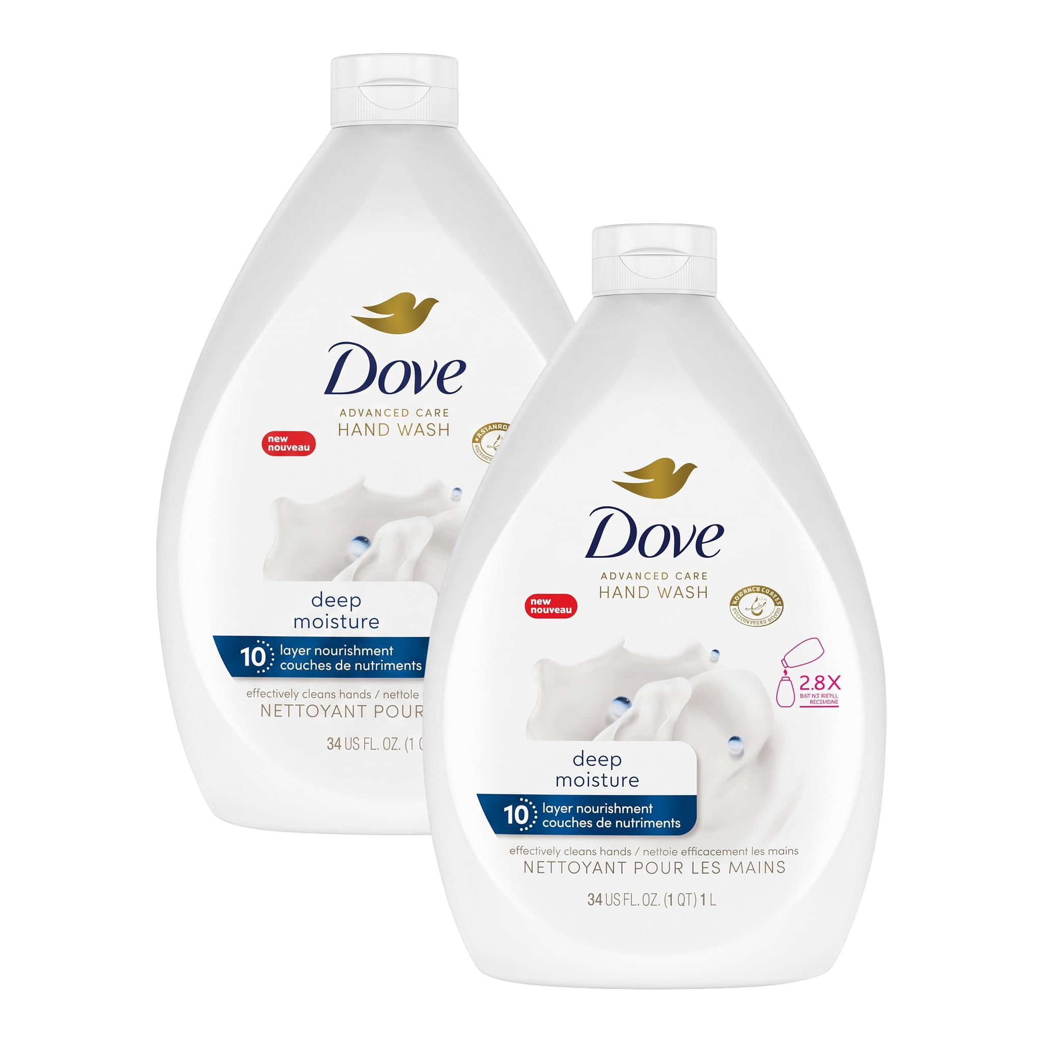 Dove Deep Moisture Hand Wash Refill - 3 Pack -12 Dove Deep Moisture Hand Wash Refill - 3 Pack -12