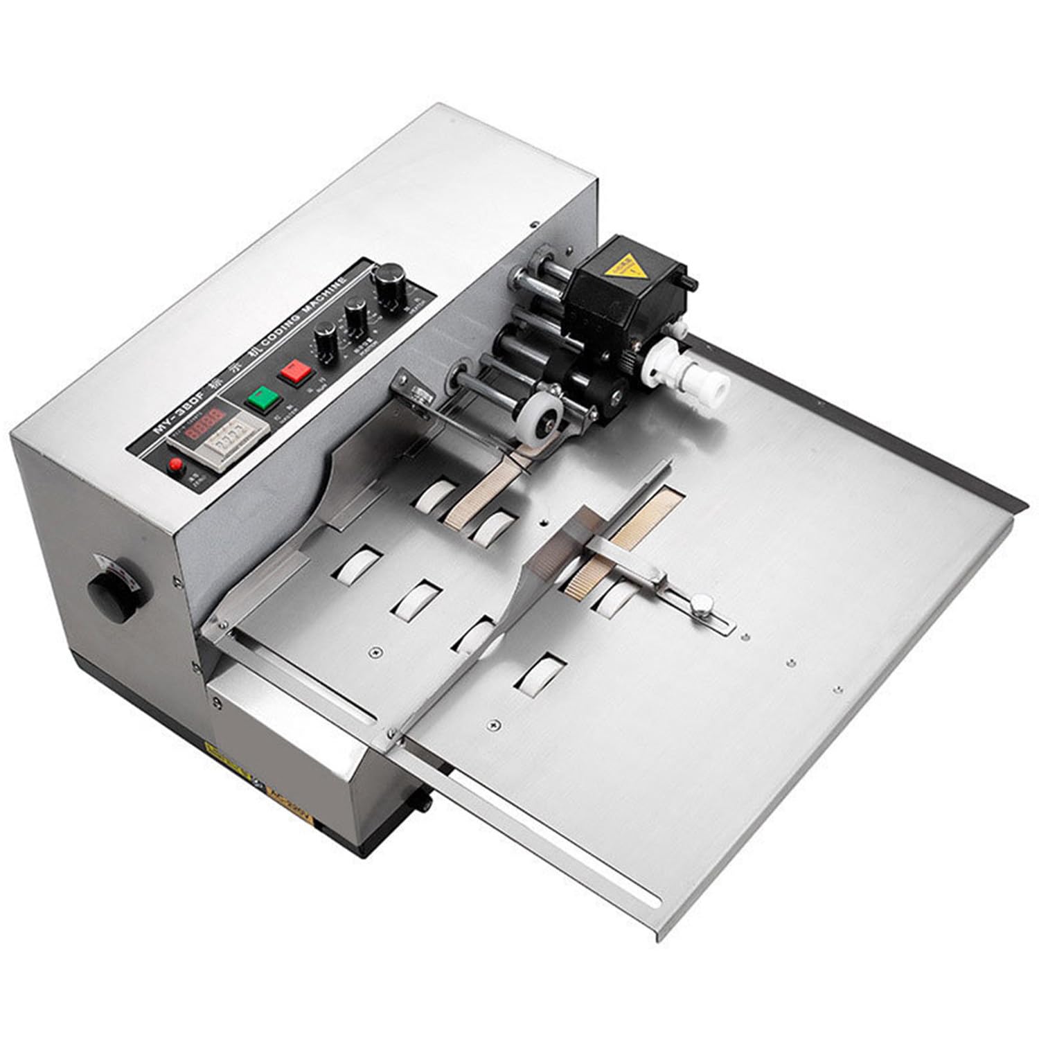 ZMJGLL Automatic Stainless Steel Batch Coding Machine,Quick-Drying Ink Printer for Labeling and Dates, Intelligent Solution for Efficient Marking