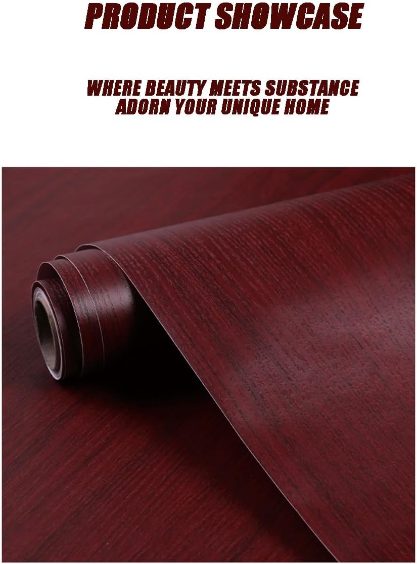 Wood Grain Contact Paper Wallpaper Multiple Colors Available Peel-and-Stick Design Removable(Apricot,5m*122cm)