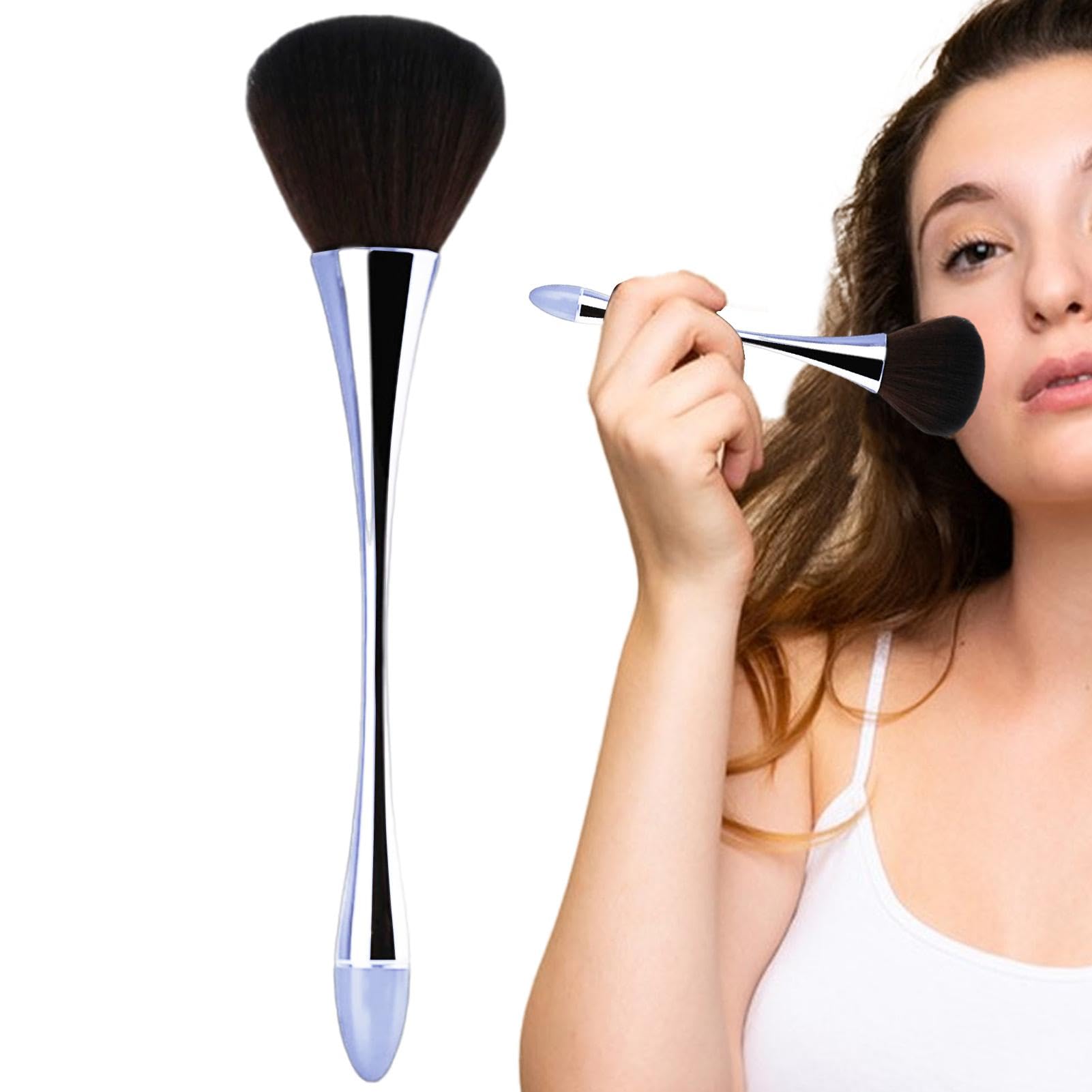 4-teiliges Gesichtsfächerpinsel Set – Weiche Borsten Für Highlighter, Rouge & Puder | Mit Langem & Kurzem Griff
