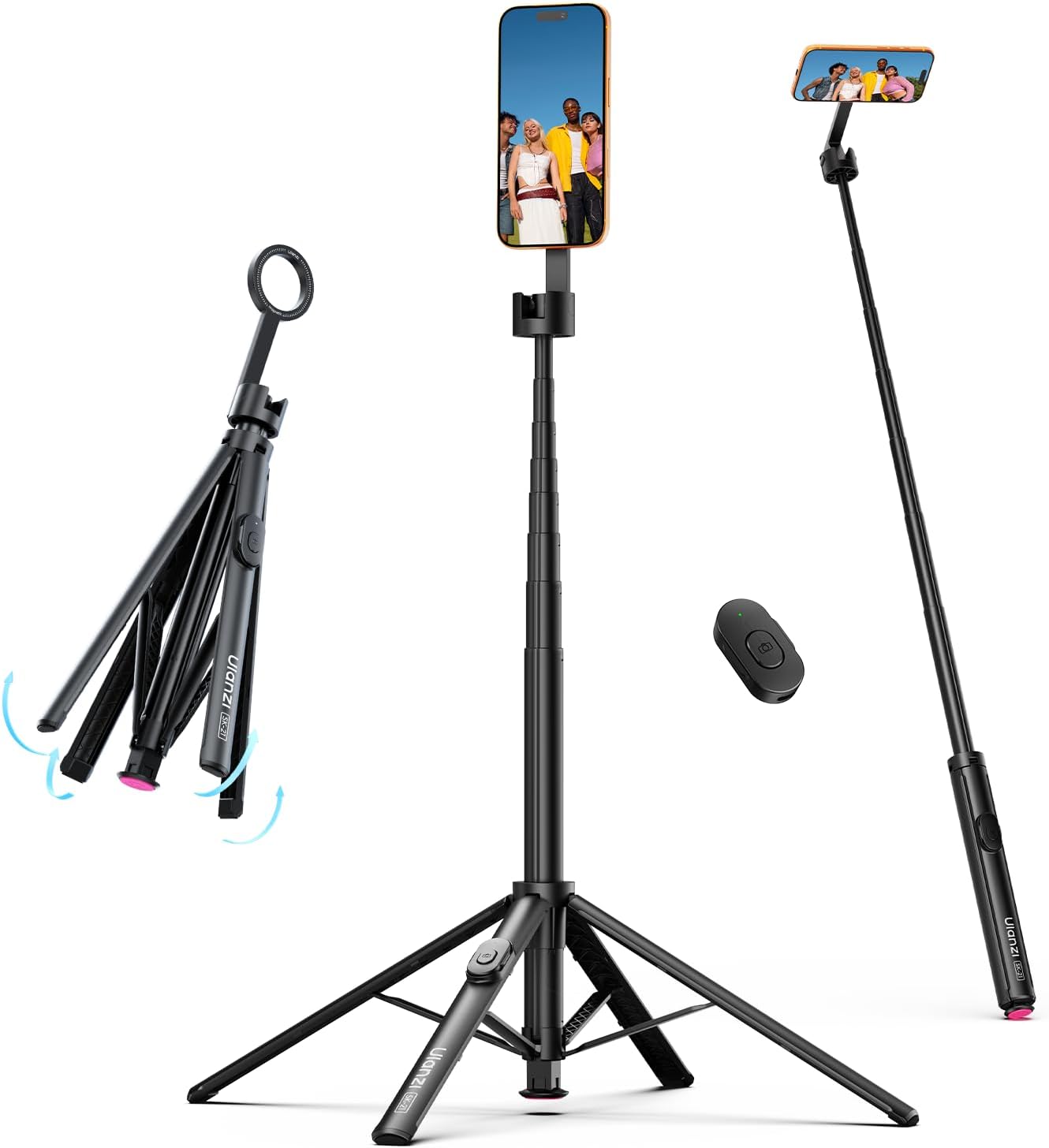 ULANZI Ungraded Magnetic Phone Tripod-71'' Auto Open Selfie Stick