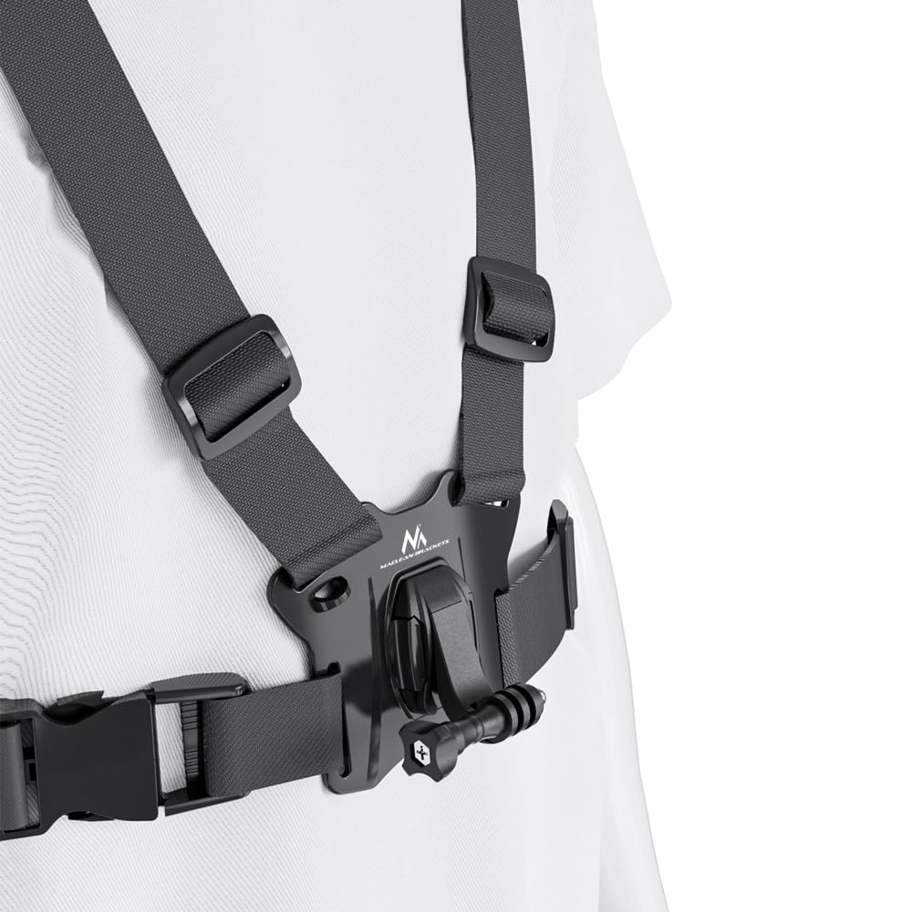 Maclean Sports Imbracatura per telefono, universale, per telefono, fotocamera, compatibile con GoPro e altre fotocamere, supporto girevole, MC-294
