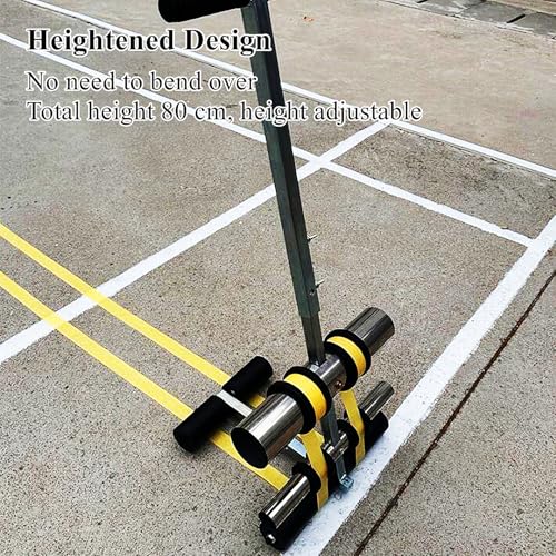 Basketball Court Tape Marking Machine with Drawing Circle Kit - Line Striping Machine for Creating Custom Lines and Circles on Playing Fields