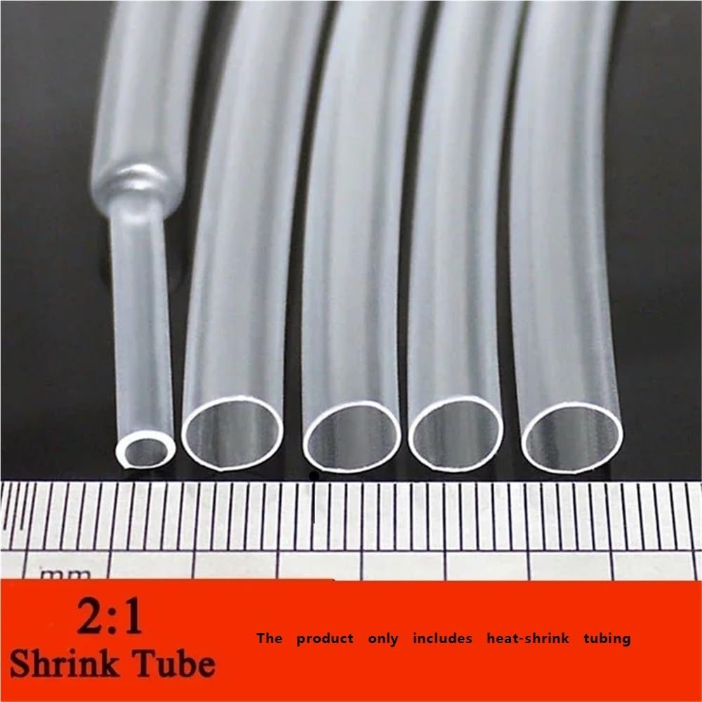 Guaina termorestringente impermeabile, Tubo termorestringente Poliolefina 2:1 Trasparente Diametro 0,6-50 mm Lunghezza 1-10 m(45MM*5METERS)