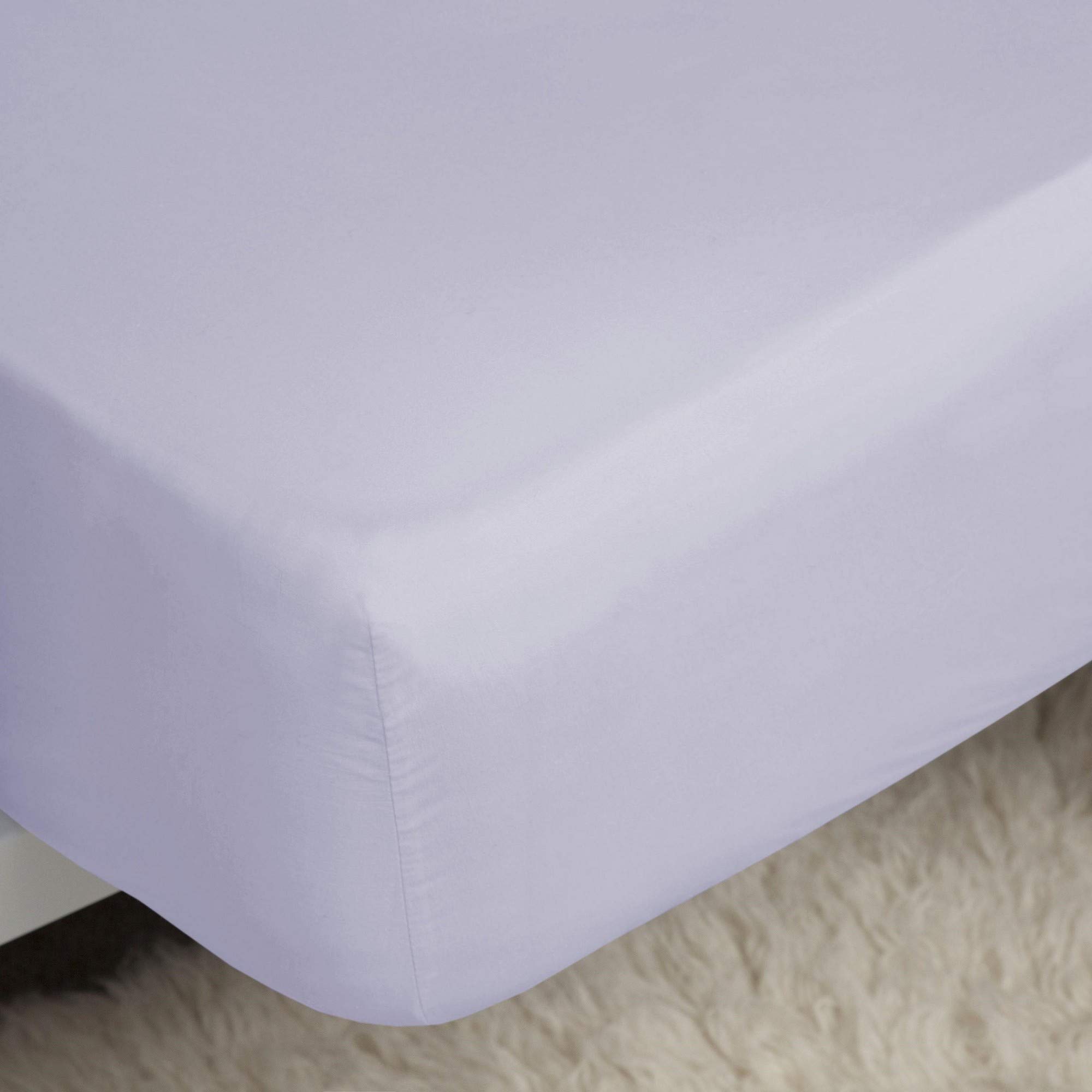 Serene Double Fitted Bed Sheet - Heather Pink - Cotton Polyester Blend - 200 Thread Count