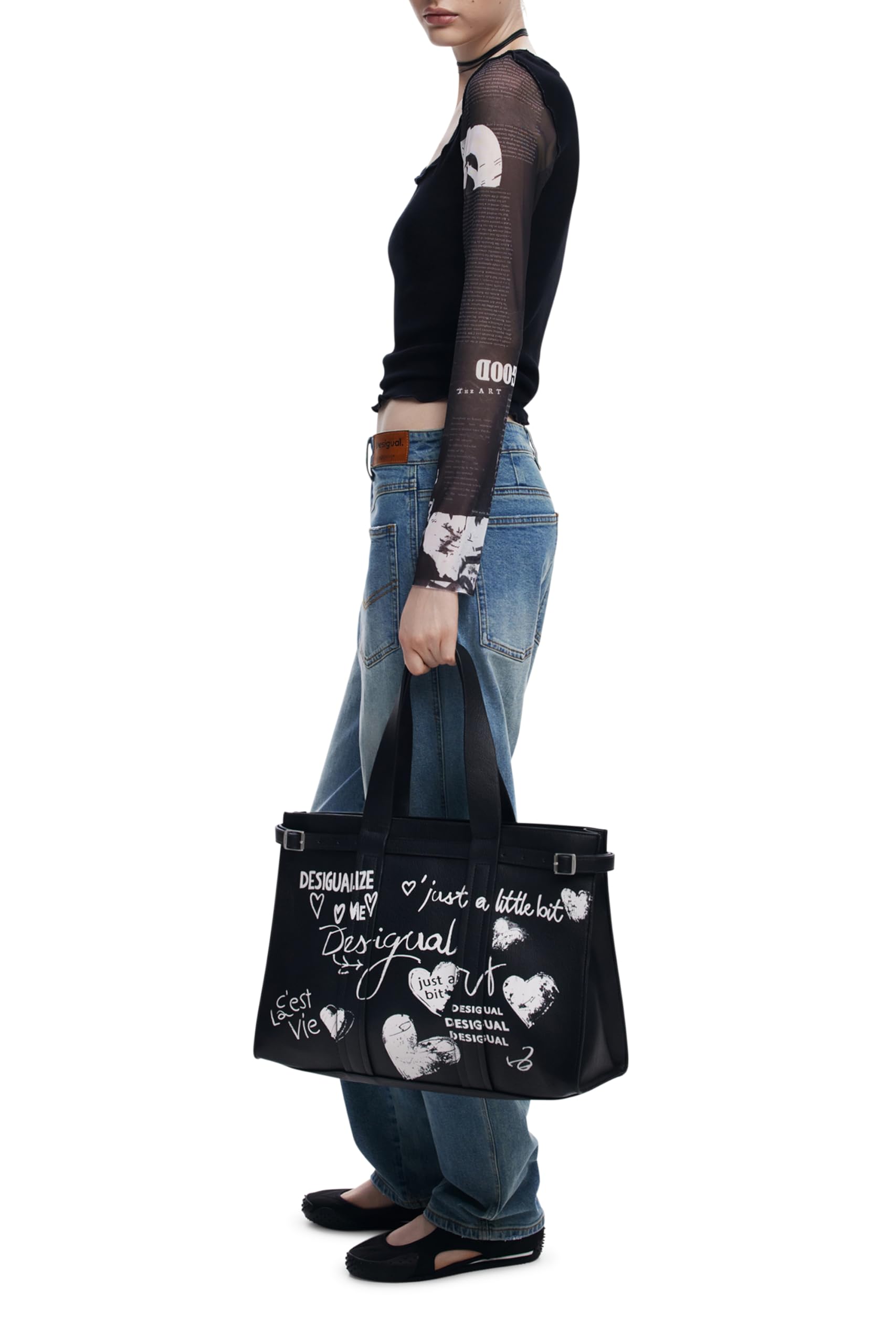 DESIGUAL BORSA DONNA NERO