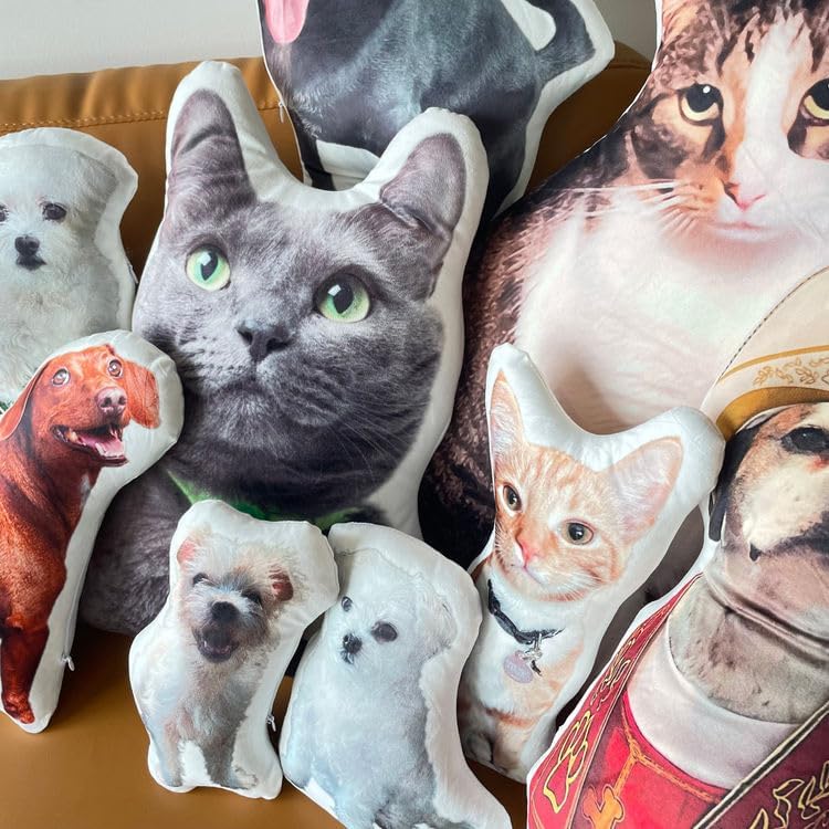 Gossby Personalized Custom Pillow Photo Pillow Custom Pet Body Photo Pillow Personalized Dog Picture Pillow Shaped 3D Printed Photo Cushion Memorial Gifts Home Decor Couch Pillow