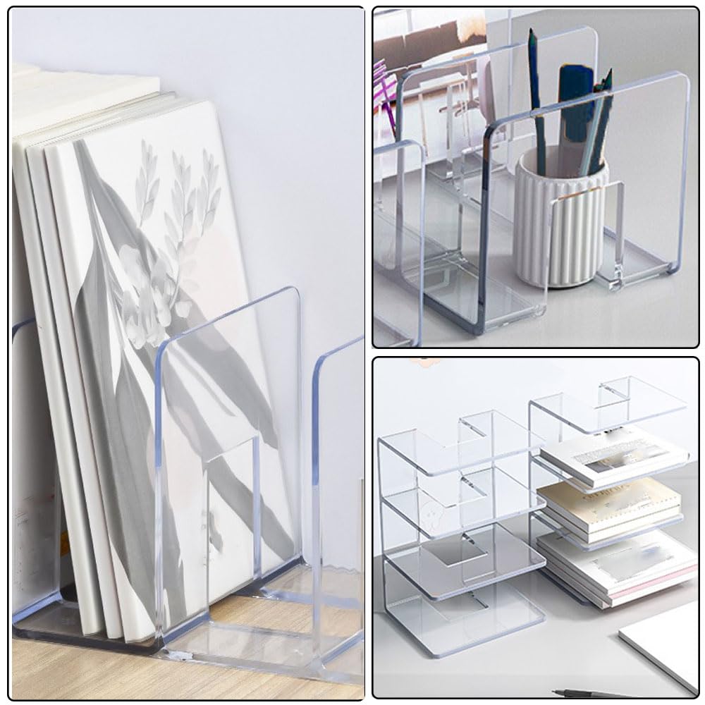 2 Pezzi Divisorio Acrilico Trasparente, Divisori Trasparenti per Armadio a 4 Slot, per Guardaroba Trasparente Divisori per Borse,Librerie, Scarpe, Vestiti