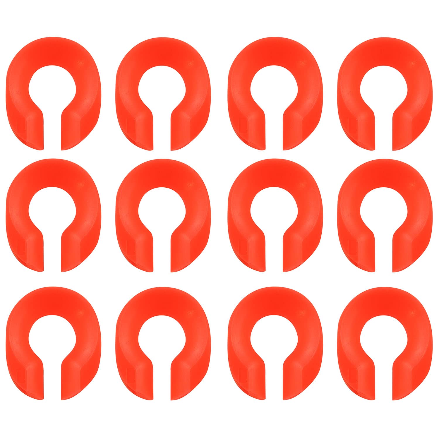 JCBIZ 12pcs Red Safety Rope Climbing Rope Protective Ring 13mm ID Climbing Rope Protection Cover Thimble Triangle Ring for 8-14 Ropes