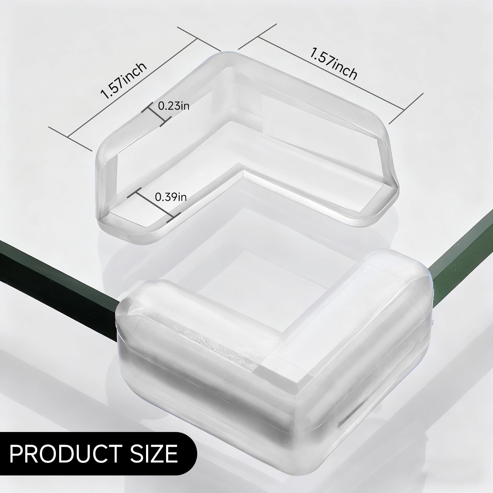 Snapklik.com : 12 Packs PVC Transparent L Type Corner Protectors ...