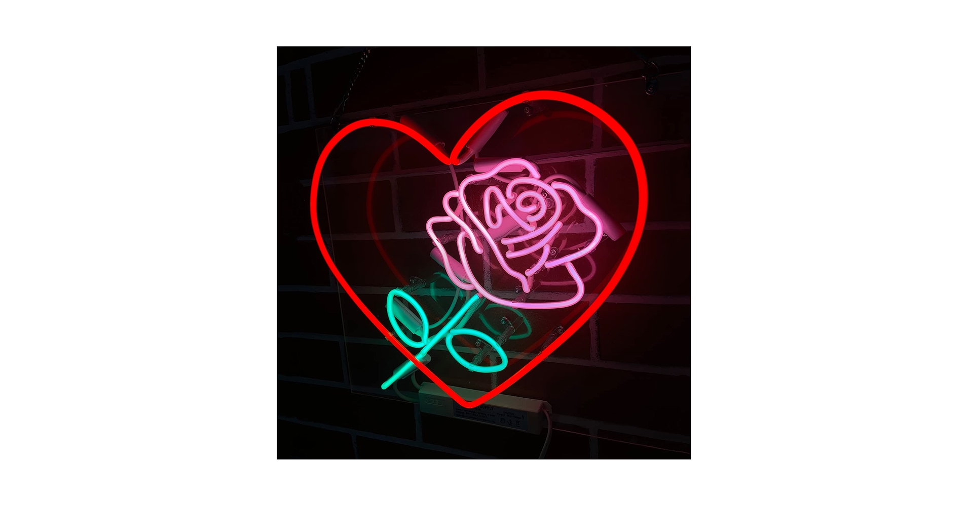 Amazon | ネオンサイン 『心の中のバラ（Rose）』 壁掛け ネオン