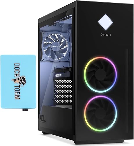 HP OMEN 40L Gaming PC de escritorio refrigerado por líquido (AMD Ryzen 7 5800X 8-Core 3.8GHz, 16GB DDR4, 512GB PCIe SSD + 1TB HDD(3.5), GeForce RTX