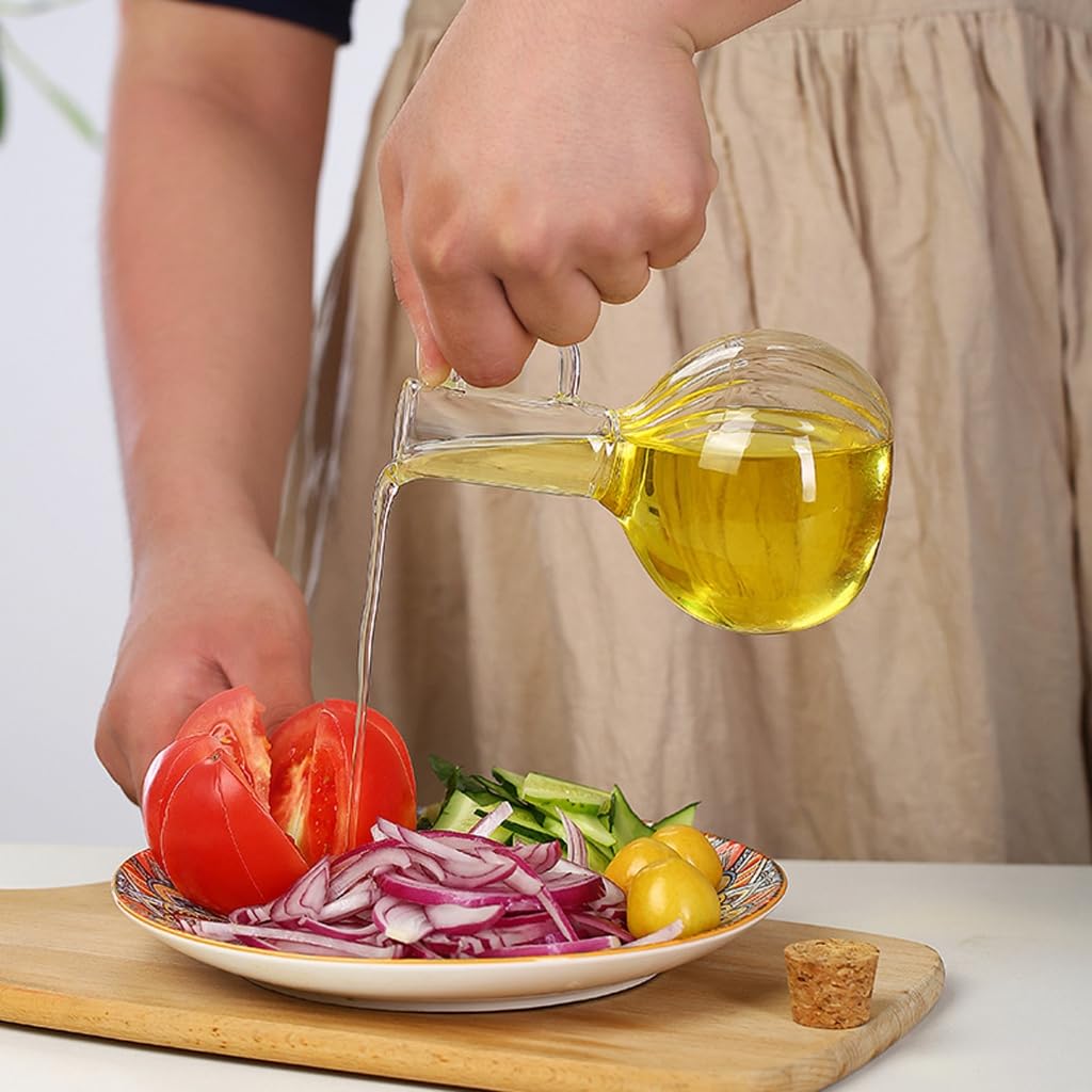 Set di bottiglie per condimenti in vetro, ideali per barbecue in famiglia, feste, eventi, set da cucina per olio, aceto e condimenti multipli
