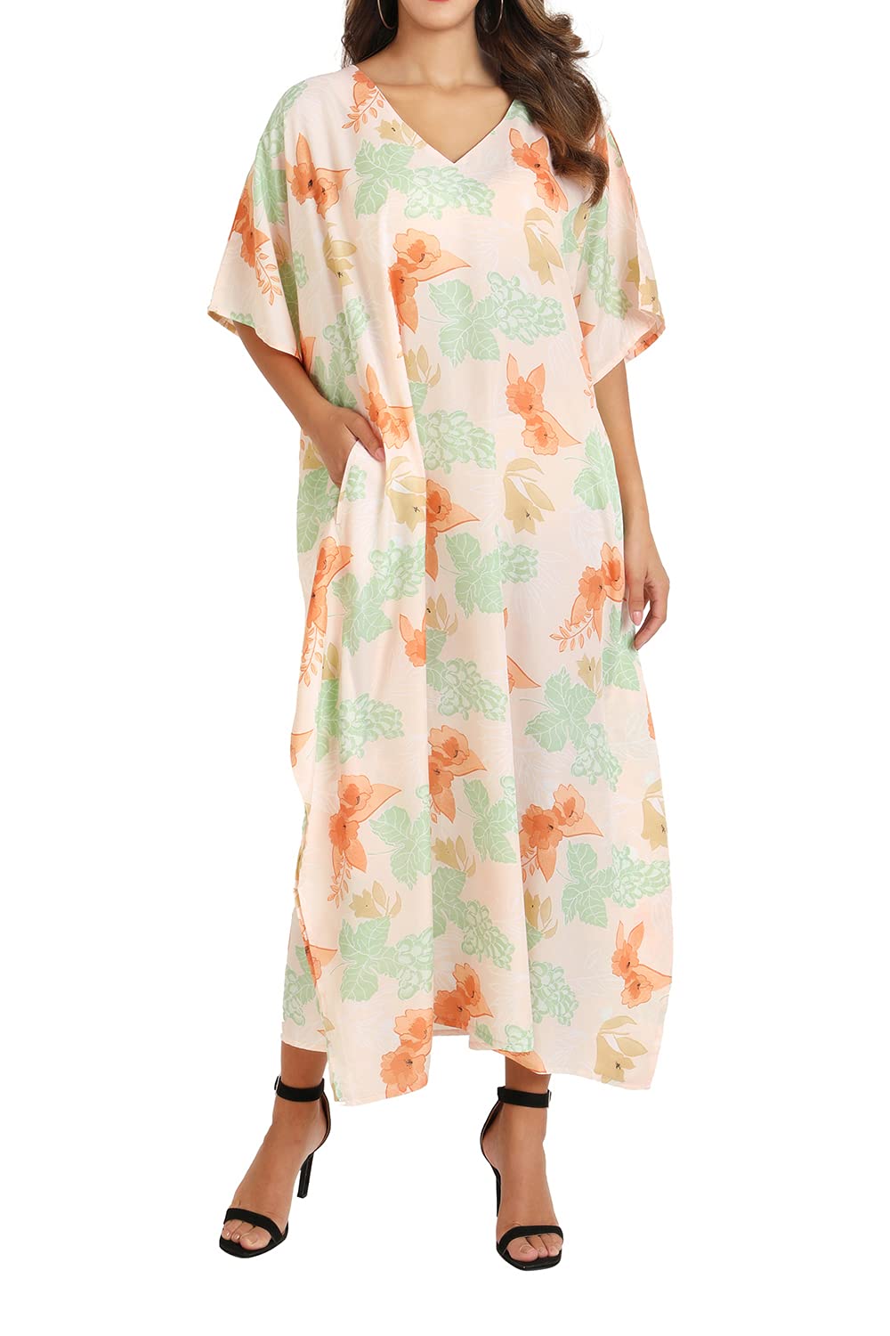 Miss Lavish London Women Kaftans Dresses, S-3XL, Regular to Plus Size