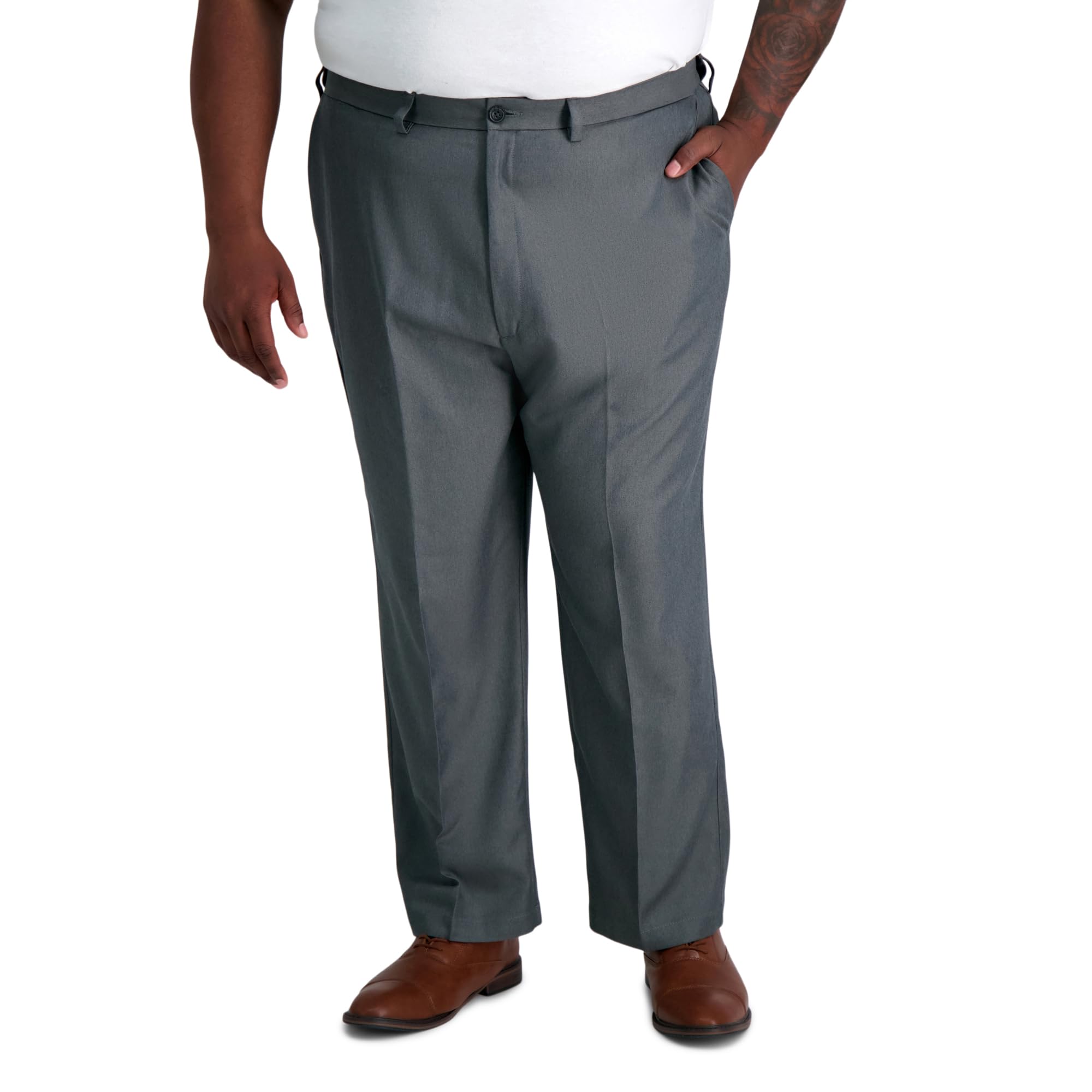 Haggar Mens Cool 18 Flat Front Pant Reg and Big Tall Sizes